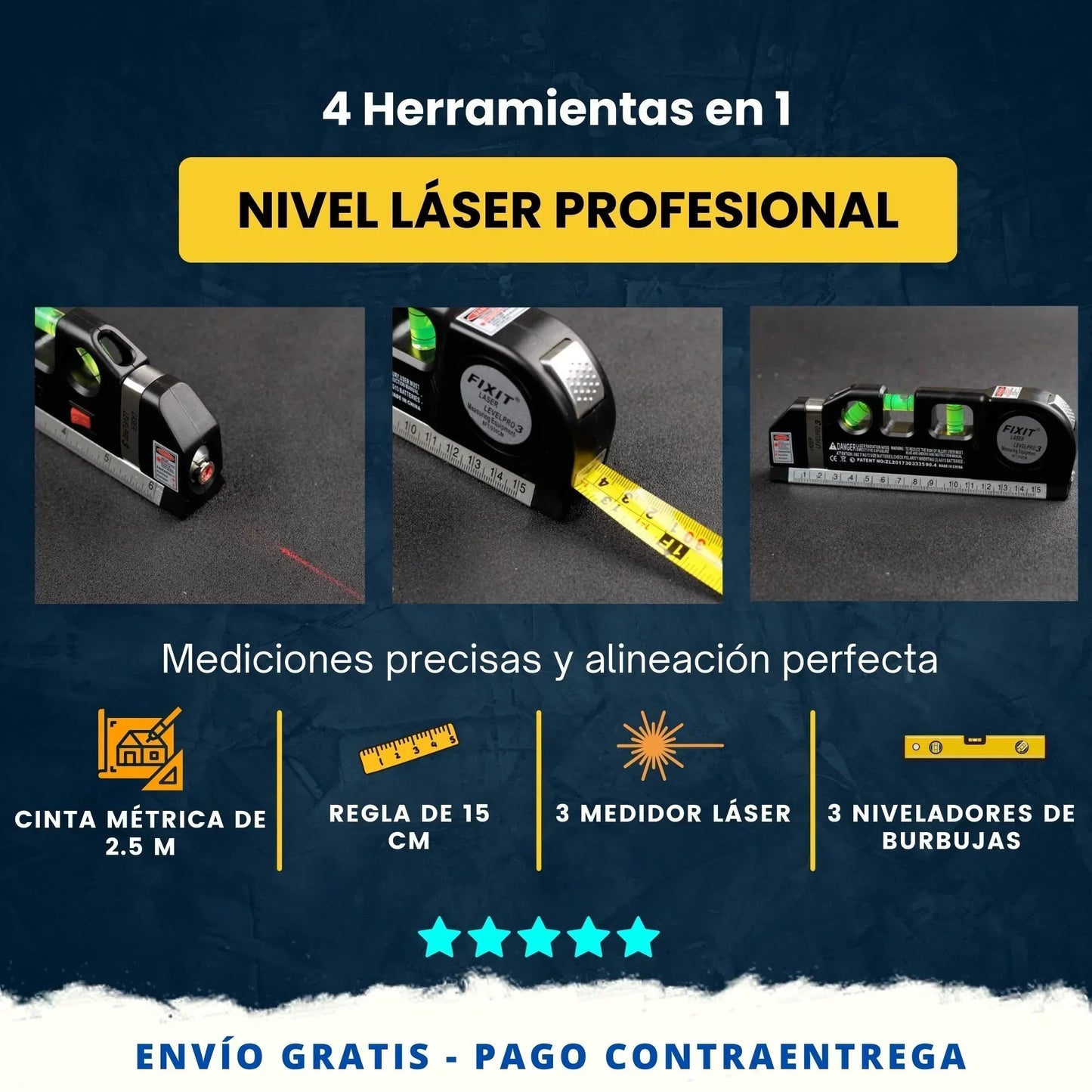 NIVEL LASER MULTIFUNCIONAL 🔥 ENVÍO GRATIS