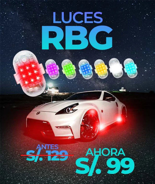 PACK DE 2 LUCES RGB PARA AUTOS Y MOTO