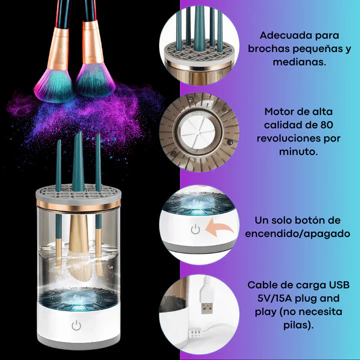 Limpiador de Brochas de Maquillaje Eléctrico | ENVÍO GRATIS 🔥