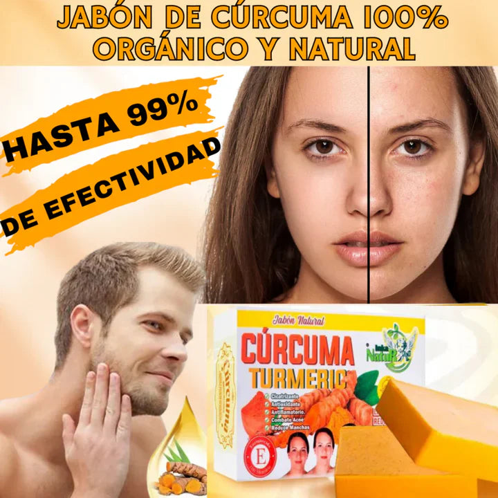 Jabón de Cúrcuma 100% orgánico | OFERTA X2 + ENVÍO GRATIS 🔥