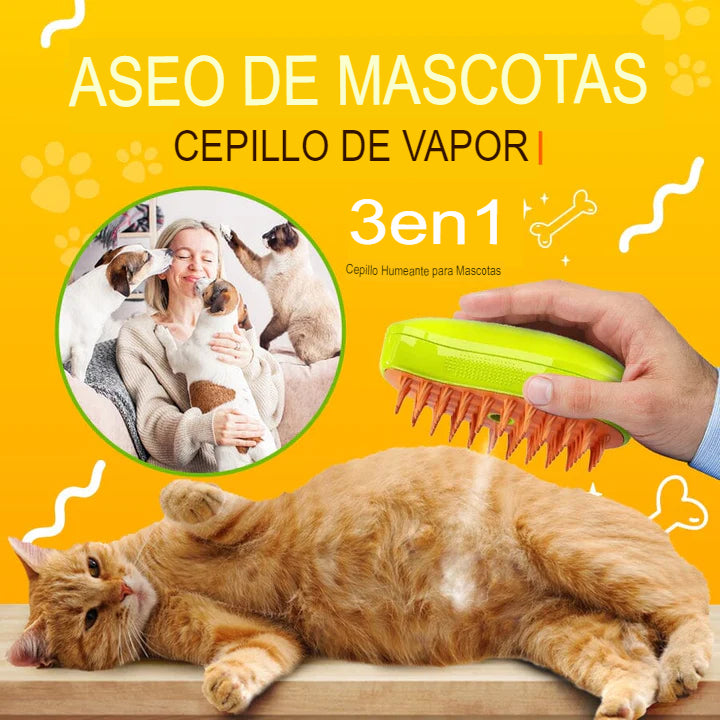 Cepillo de Vapor para Gatos - (Elimina el Mal Olor) | Pro 2024 🔥